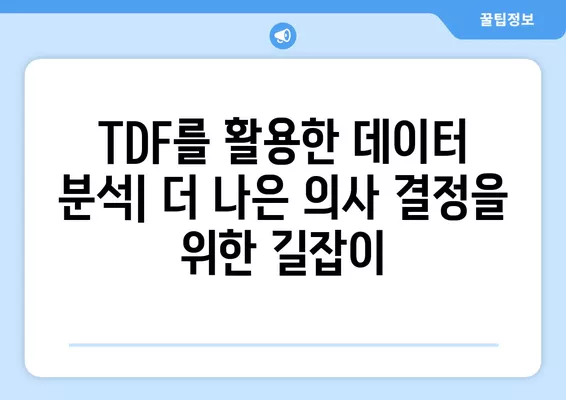 TDF란 무엇일까요? TDF의 개념, 장점, 단점 완벽 정리 | TDF, 데이터 관리, 장점, 단점, 분석