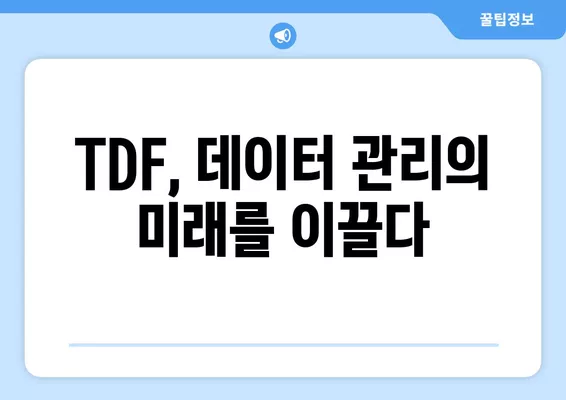 TDF란 무엇일까요? TDF의 개념, 장점, 단점 완벽 정리 | TDF, 데이터 관리, 장점, 단점, 분석