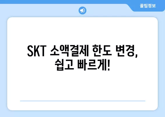 휴대폰 결제부터 SKT 소액결제 한도 변경까지| 2024년 완벽 가이드 | 결제 방법, 한도 변경, 유용한 팁