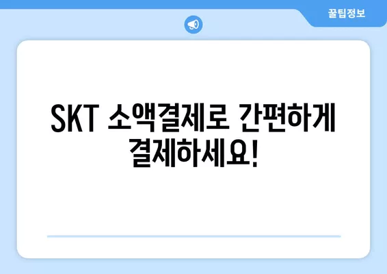 휴대폰 결제부터 SKT 소액결제 한도 변경까지| 2024년 완벽 가이드 | 결제 방법, 한도 변경, 유용한 팁