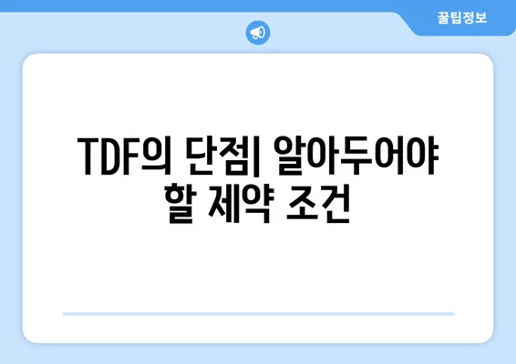 TDF란 무엇일까요? TDF의 개념, 장점, 단점 완벽 정리 | TDF, 데이터 관리, 장점, 단점, 분석